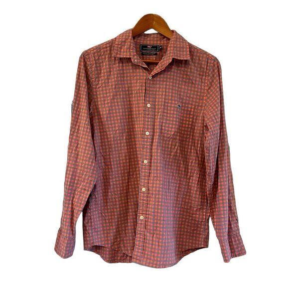 Vineyard vines checkered slim fit tucker shirt - Picture 1 of 10